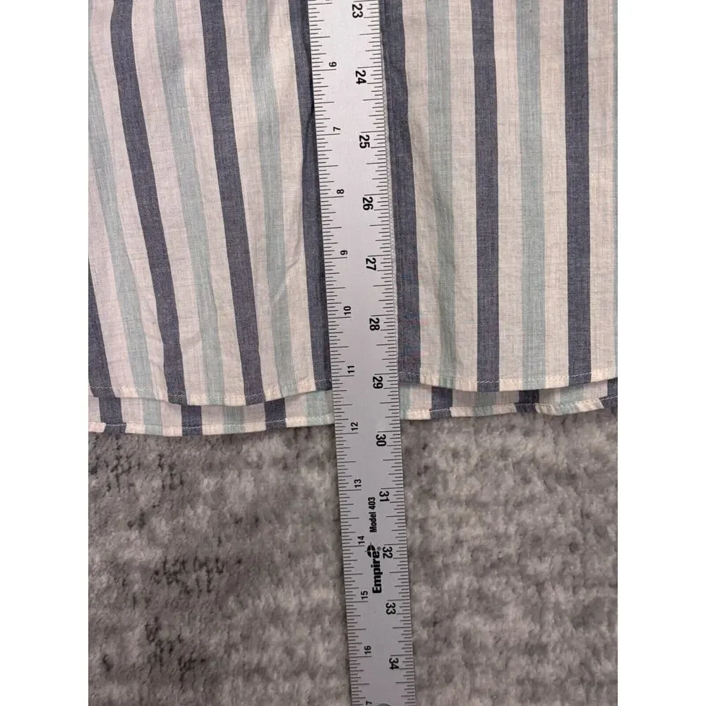 New J Crew Shirt Medium Mens Classic Fit Striped Long Sleeve Casual Button